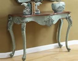 Acme Furniture Blade Antique Light Blue Console Table How To Antique Wood Antique Console Table Painting Wooden Furniture