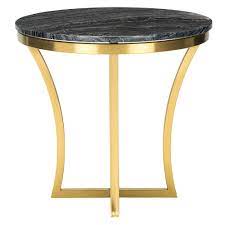 A rustic side table will have farmhouse charm with a distressed look and subdued design, adding a warm sense of comfort. Aurora Black Gold Modern Side Table By Nuevo Eurway
