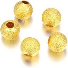 Amazon.com: 100pcs Adabele Tarnish Resistant 8mm Round Stardust Spacer Gold  Plated Brass Metal Beads (Large Hole 3mm) for Jewelry Craft Making BF232-8  : Arts, Crafts & Sewing