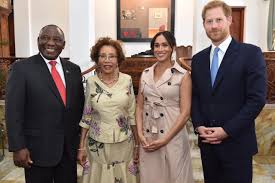 President cyril ramaphosa and his wife tshepo motsepe officially cast their votes on wednesday. Prince Harry And Meghan Meets With Cyril Ramaphosa And His Wife Photos