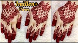Henna art simple untuk pernikahan motif batik. Latest Easy Henna Art 2019 By Saima Youtube