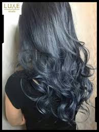 Blue Grey Color With Korean Wavy Perm Permed Hairstyles Hair Styles Wavy Perm
