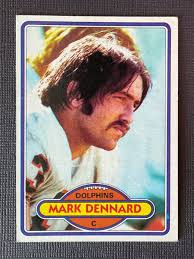 Mark Dennard 1980 Topps Rookie Football Card #321 -Miami Dolphins NM
