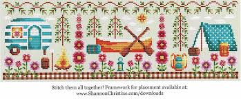 A gift with an added little border, many of them are only a few stitches, gives the receiver a warm fuzzy feeling. Happy Canoe Cross Stitch Pattern Stitched Modern