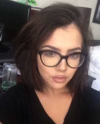 Short hairstyle for women with glasses. Inspiring Short Haircuts For Round Faces