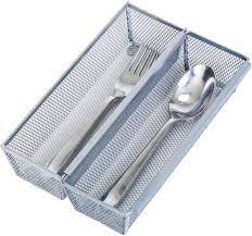 Check out our kitchen drawer organizer selection for the very best in unique or custom, handmade pieces from our home & living shops. Amazon Com Smart Design Drawer Organizer 9 X 3 Inch Steel Metal Mesh Tray W Interlocking Arm Connection Utensils Silverware Organization Kitchen Silver