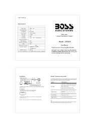 Alpine car stereo wiring diagram | autocardesign alpine car stereo wiring diagram details zu mercedes radio audio 10 cd alpine mf2910 aux in iphone 7 8 xs ipod mp3 w210 w208. Boss Audio Systems Lpcb36 User Manual Manualzz