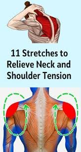 11 Stretches To Relieve Neck And Shoulder Tension A Stiff Neck And Tight Shoulders Are Very Well In 2020 Neck Exercises Neck And Shoulder Exercises Shoulder Tension