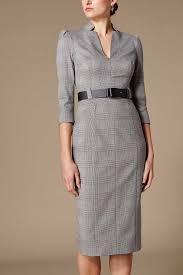 Womens Karen Millen Grey Minimal Metalwork Check Dress Grey Vestidos Estilosos Moda Evangelica Vestidos Roupas Chique