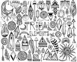 Tribal Clipart 68 Hand Sketched Vector Png Tribal Design Etsy Hand Sketch Clip Art Digital Clip Art Set