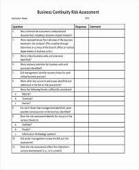 Business Risk Assessment Template Beautiful 37 Risk Assessment Templates In 2020 Business Risk Business Continuity Planning Business Continuity