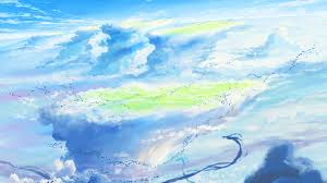 Makoto Shinkai Tenki No Ko Anime Blue Sky Clouds Cyan Light Blue 1920x1080 Wallpaper Wallhaven Cc Clouds Cyan Sky