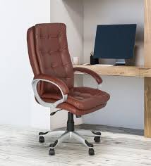 Janus Executive Chair In Brown Colour By High Living Office Chair Design Chair Office Chairs Online