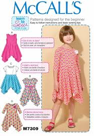 Learn To Sew Girls Dress Pattern Little Girls Dress Mccalls Sewing Patterns Sewing Pattern Sizes Sewing Patterns