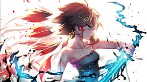 So let's find out who is the best white, grey or silver hair boy in. 6154296 Red Dress Brown Hair Black Blue Sword Short Hair Purple Anime Girl Sad Weapon White Sword Cool Wallpapers For Me