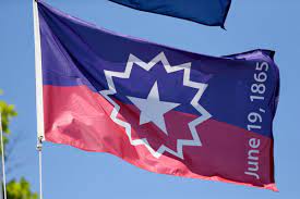 The star the white star in the center. The Juneteenth Flag Is Full Of Symbols Here S What They Mean St Louis News Headlines Kmov Com