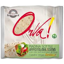 Preparazione tipica romagnola a base di farina, acqua, olio e sale; Piadina Sottile Di Rimini Con Olio Extra Vergine Di Oliva Orva 3pz X 110gr Italy Food Shop
