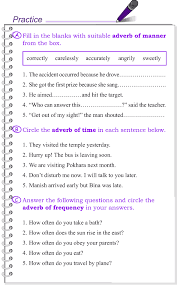 This worksheet consist of two exercises, 1) matching the correct adverb in the sentence; Grade 4 Grammar Lesson 11 Kinds Of Adverbs Good Grammar Grammar Lessons English Grammar Worksheets English Grammar Exercises