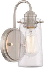 Check spelling or type a new query. Kira Home Rayne 9 5 Modern Farmhouse Wall Sconce Gooseneck Bathroom Light Seeded Glass Shade Brushed Nickel Finish Amazon Com