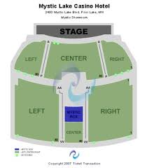 mystic lake casino theater seating chart