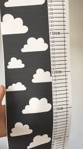 Nordic Cloud Children Kids Height Growth Size Chart Height Measure Canvas Ruler For Kids Room Scandinavian Decor For Kids Room
