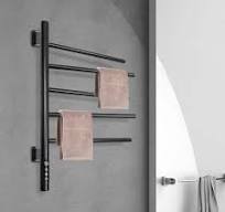 5 Bars Electric Towel Warmer Rotating Towel Rack Heated Towel Racks for  Bathroom