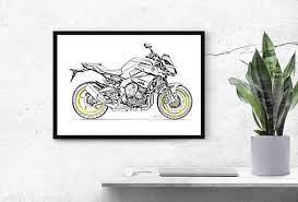 Motorcycle Poster Yamaha Mt10 Motorcycle Poster Yamaha Moto Motorcycle Gifts Motorcycle Posters Biker Gifts