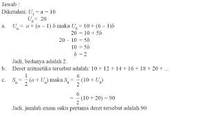 Deret Aritmatika Pengertian Rumus Sifat Dan Contoh Soal