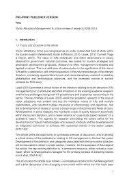 Pdf Progress In Visitor Attraction Research Towards More Effective Management