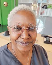 Gloria just had to snag these two killer frames! One from the colorful Theo  Pop Art collection and the other a custom Gotti masterpiece by our lab  specialist Chris. Bold and beautiful,