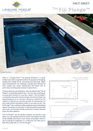 Leisure Pools Is Now Offering The Fiji Plunge Composite Fiberglass Swimming Pool It Measures 10 Feet By 7 Leisure Pools Plunge Pool Fiberglass Swimming Pools
