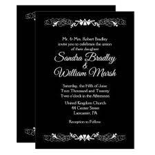 Elegant Simple Black And White Wedding Invitation Zazzle Com Black White Wedding Invitations Black Wedding Invitations Wedding Invitations