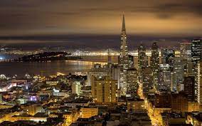 San Francisco Night View San Francisco At Night San Francisco Wallpaper San Francisco Streets