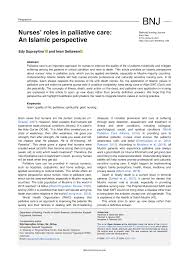 Maybe you would like to learn more about one of these? Pdf Nurses Roles In Palliative Care An Islamic Perspective