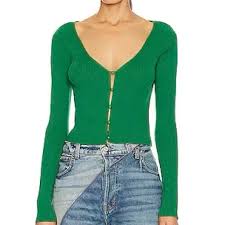 One Grey Day Lala Green Cardigan