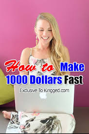 Whether you want to save up some money or come up with $1,000 fast to settle some bills, we've got you covered in this article on how to make $1,000 fast. How To Make 1000 Dollars Fast Quick Easy Ways That Really Work