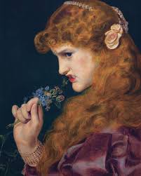 Love's Shadow by Frederick Sandys, 1867 Using his common-law wife Mary Emma  Jones as the model, Sandys depicted a woman adorned in opulent jewels,  caught in a moment of indiscretion. Her eyes