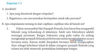 Check spelling or type a new query. Jawaban Bahasa Indonesia Kelas 8 Kegiatan 7 3 Hal 183 184 Apa Yang Dimaksud Dengan Simpulan Jagotutorial