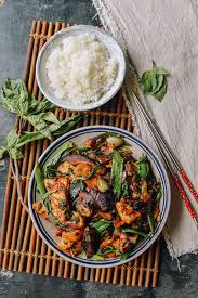 Japanese Eggplant With Chicken Thai Basil Recipe Basil Recipes Eggplant Recipes Chicken Basil Recipes
