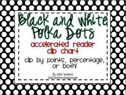 Accelerated Reader Clip Chart Black White Polka Dots