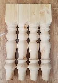 Attach the spacers, b, to the legs, as shown above. Farmhouse Kitchen Table Legs Wooden Island Legs Turned Legs Pine Wood Ebay