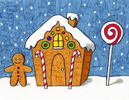 How To Draw A Gingerbread House Art Projects For Kids Kids Art Projects Christmas Drawing Art Projects