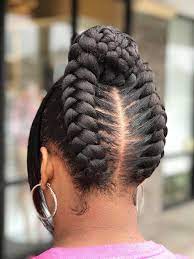 Braiding Style Relaxed Hair Updo Braided Hairstyles Easy Braids For Black Hair Natural Hair Styles