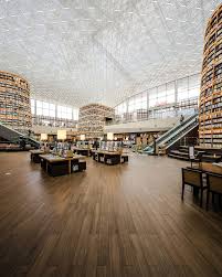 The free to attend library offers as many as 50,000 books and magazines. Starfield Library Chooses Marca Corona Stoneware Marca Corona