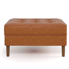 Rh's bennett square leather ottoman:multipurpose furniture built with the refinement of its edwardian inspiration. Ashton Vintage Leather Ottoman