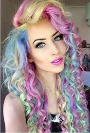 20 Sassy Long Curly Hairstyles Rainbow Hair Color Pastel Rainbow Hair Hair Color Crazy