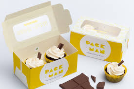 Two Cupcake Box Mockup 01 Bakery Packaging Design Box Mockup Cupcake Boxes