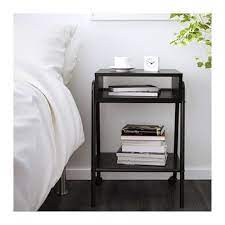 I recommend it for kids' rooms because it wipes clean easily! Setskog Black Bedside Table 45x35 Cm Ikea Black Bedside Table Ikea Bedside Table