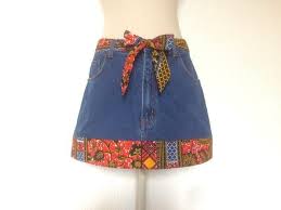 Check spelling or type a new query. Upcycling Mini Skirt Jeans African Wax Fabric The Second Hand Like Afrikrea