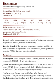 The Realms of Auria: D&D Basic Monsters: Bugbear